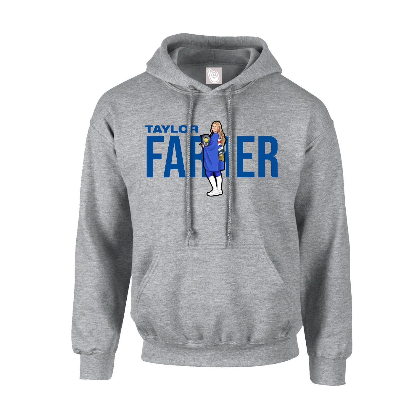 Hoodie — Player Name in Grey