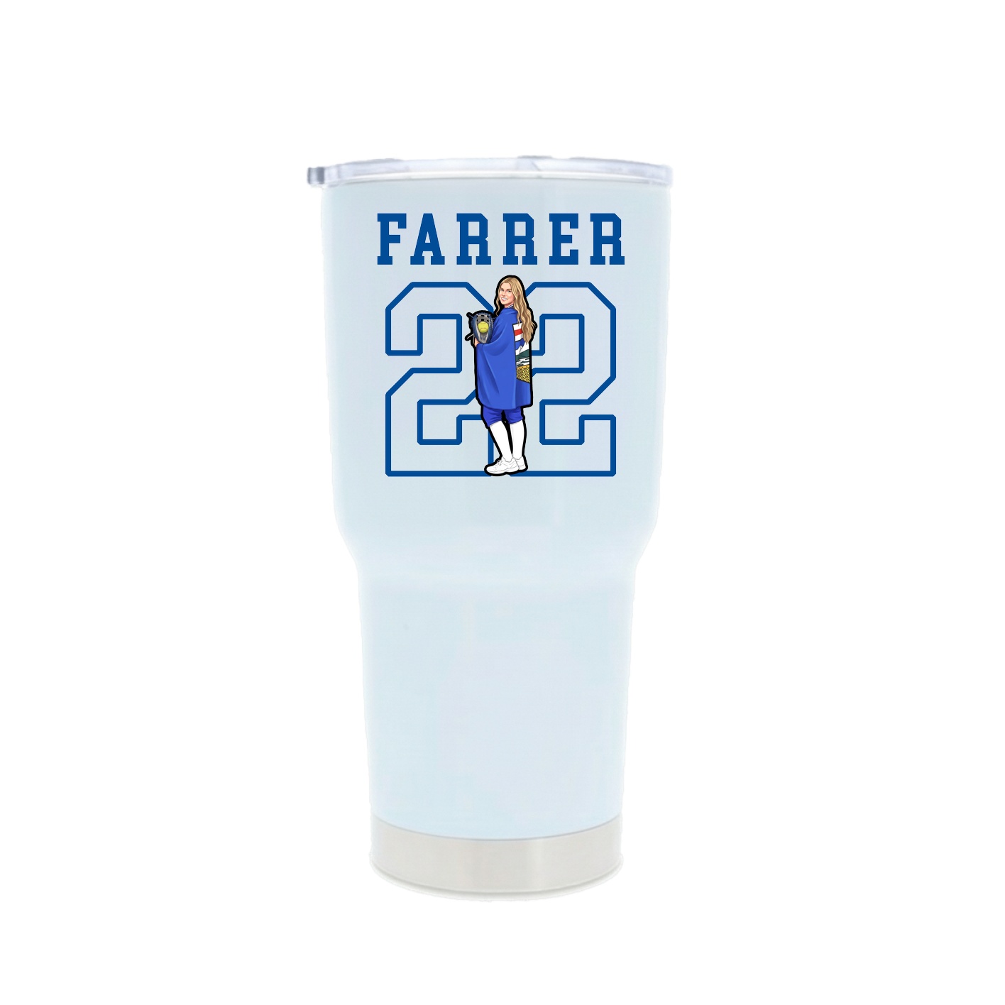 30oz Stainless Steel Tumbler — Shirsey in White