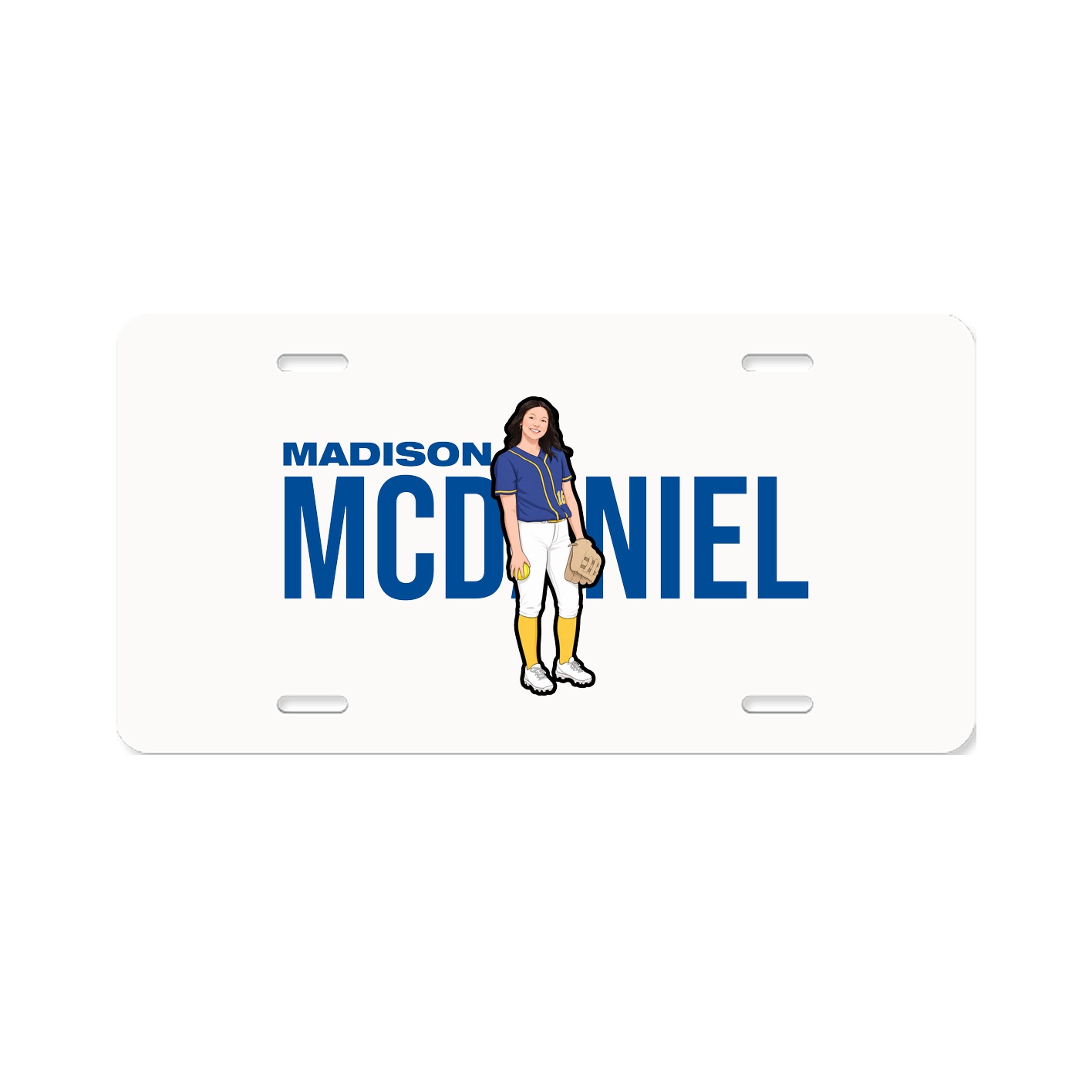 License Plate — Player Name in Classic