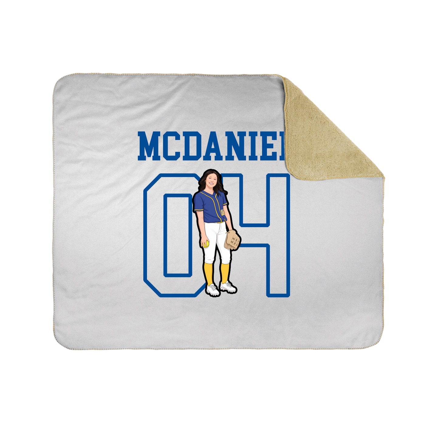 Throw Blanket — Shirsey in White
