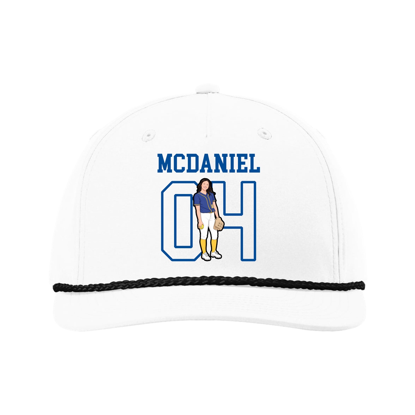 Five-Panel Classic Rope Cap — Shirsey in White