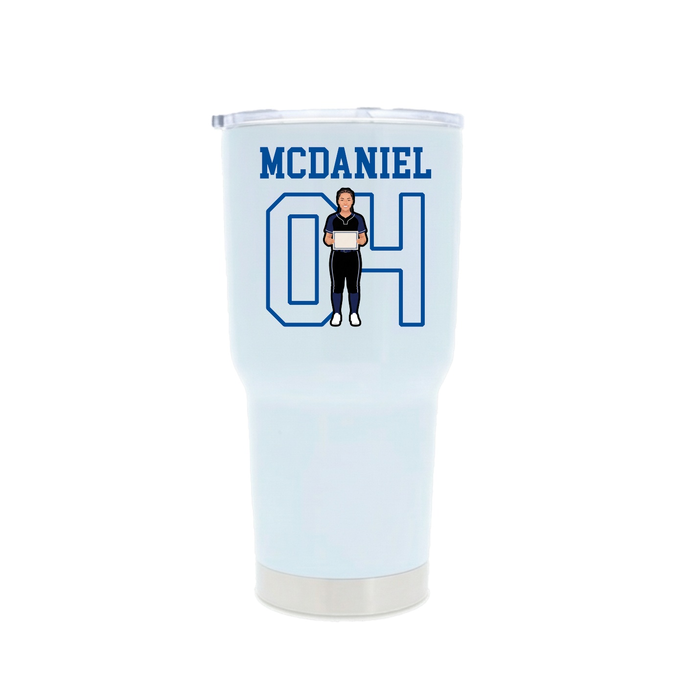30oz Stainless Steel Tumbler — Shirsey in White