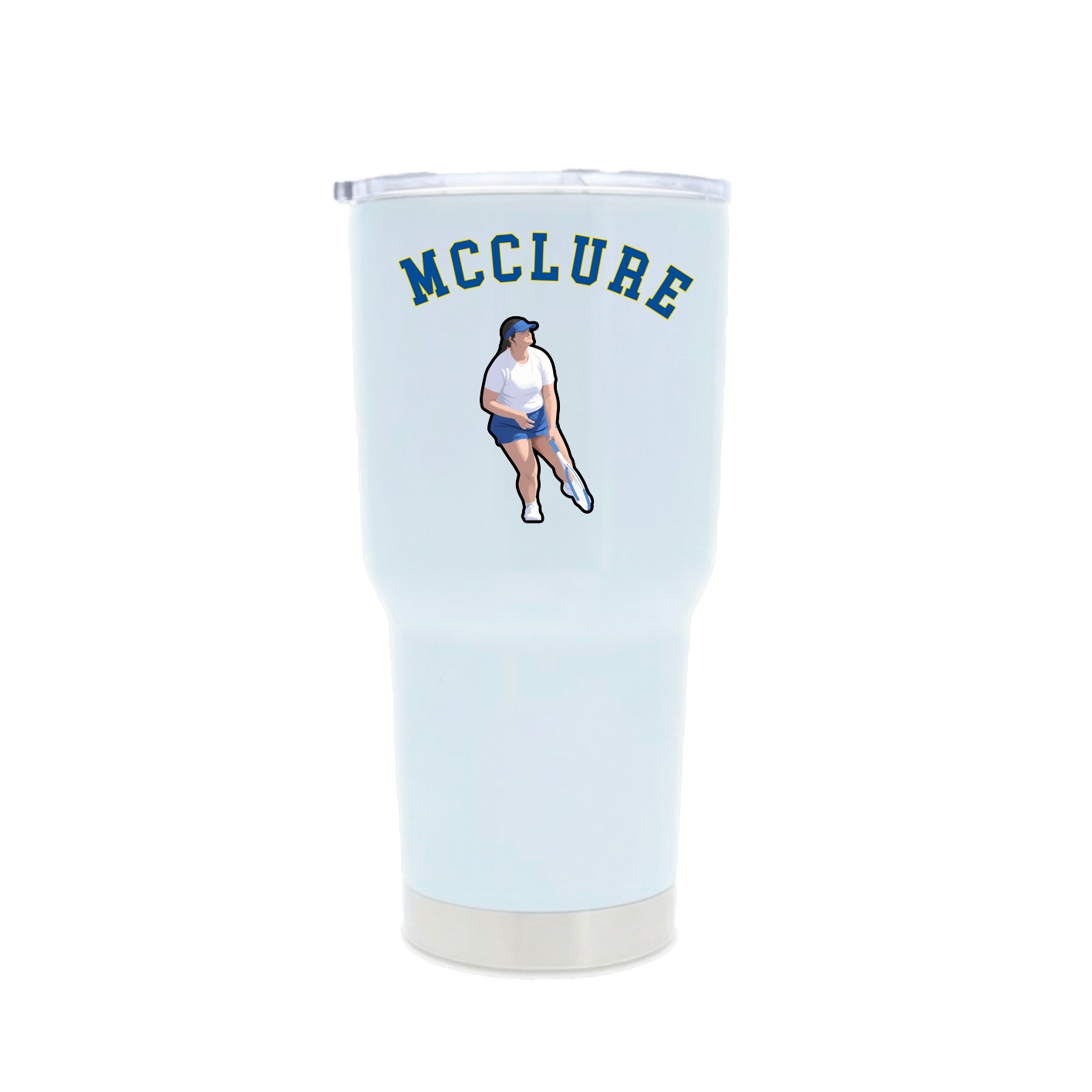 30oz Stainless Steel Tumbler — Shirsey Arch in White