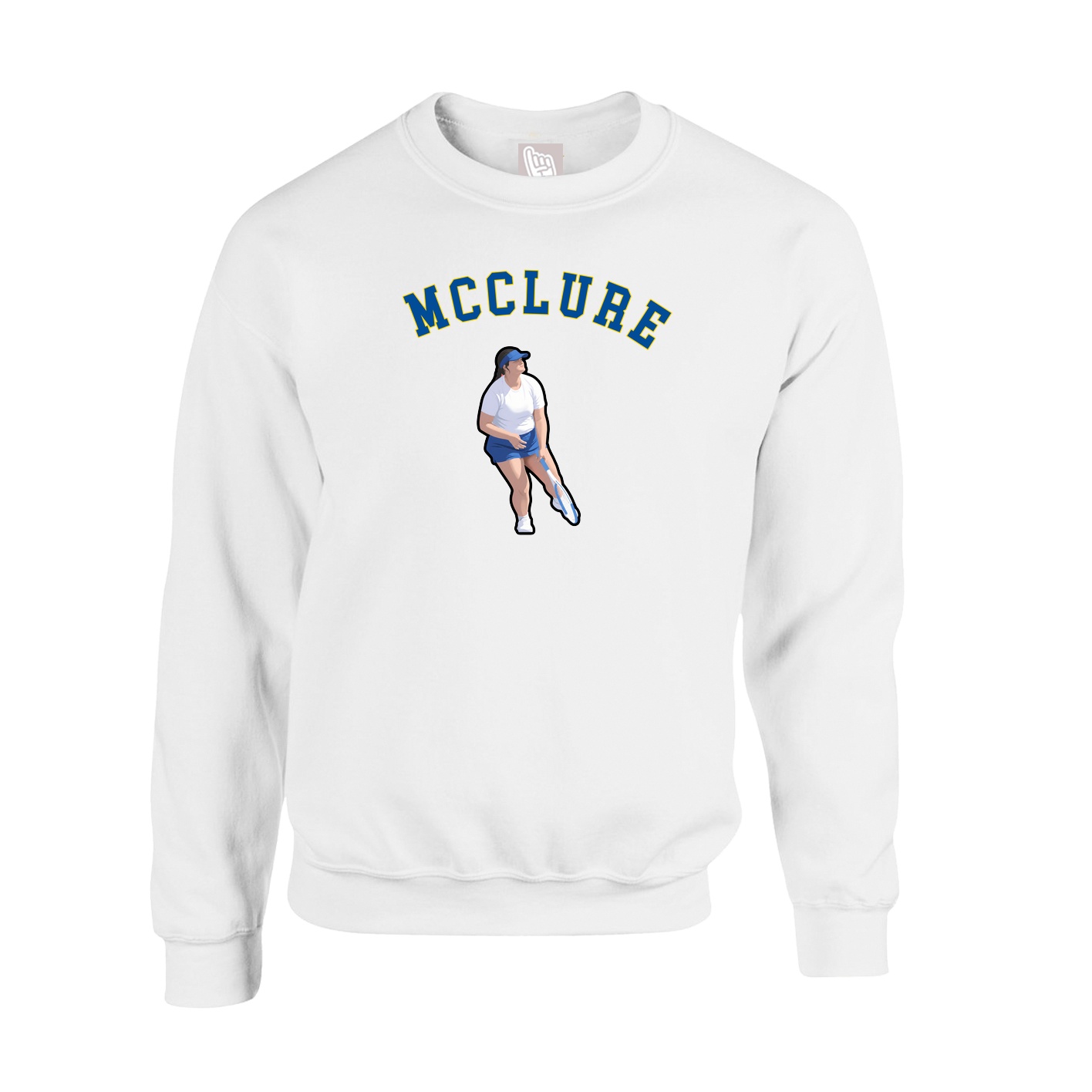 Fleece Crew — Shirsey Arch in White