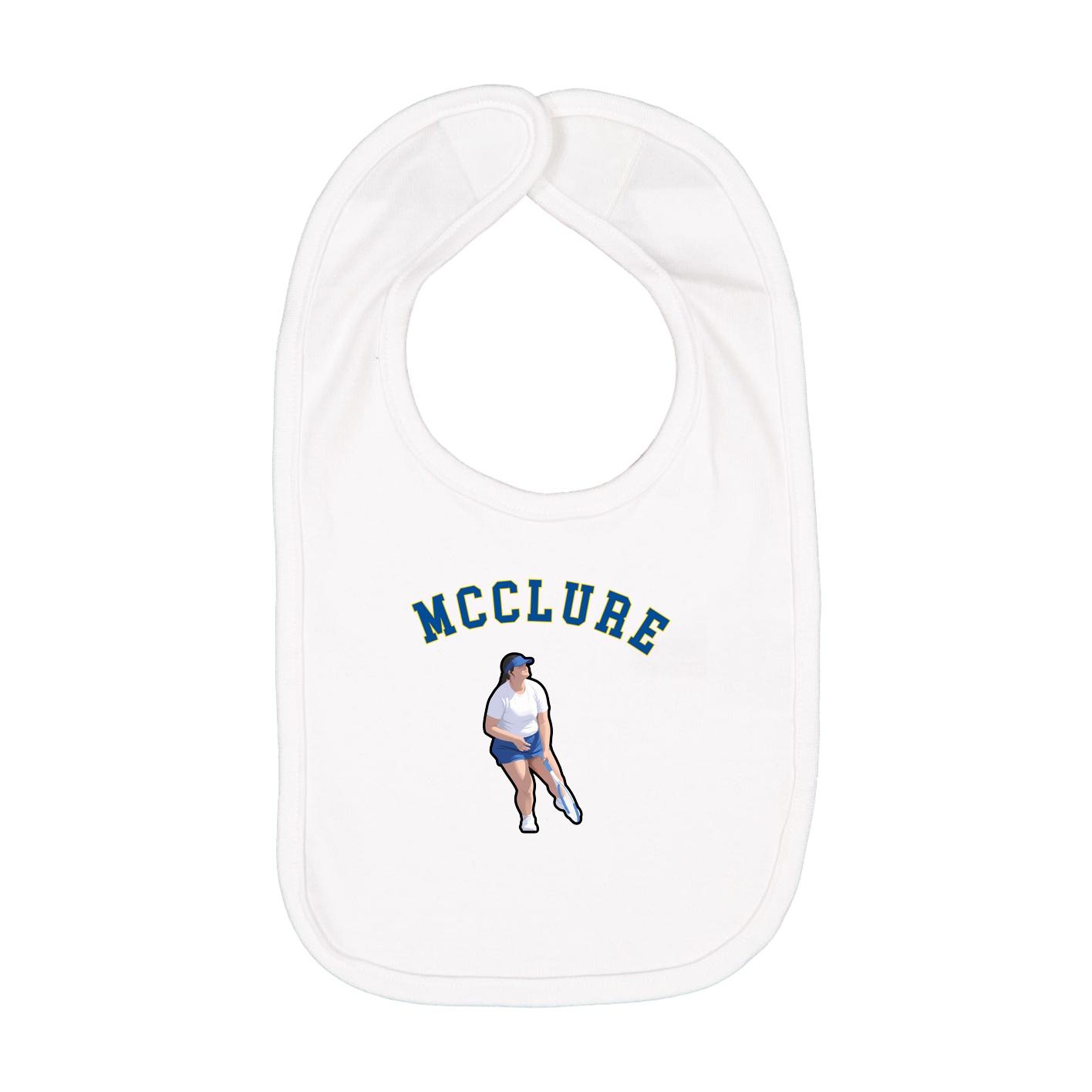 Infant Bib — Shirsey Arch in White