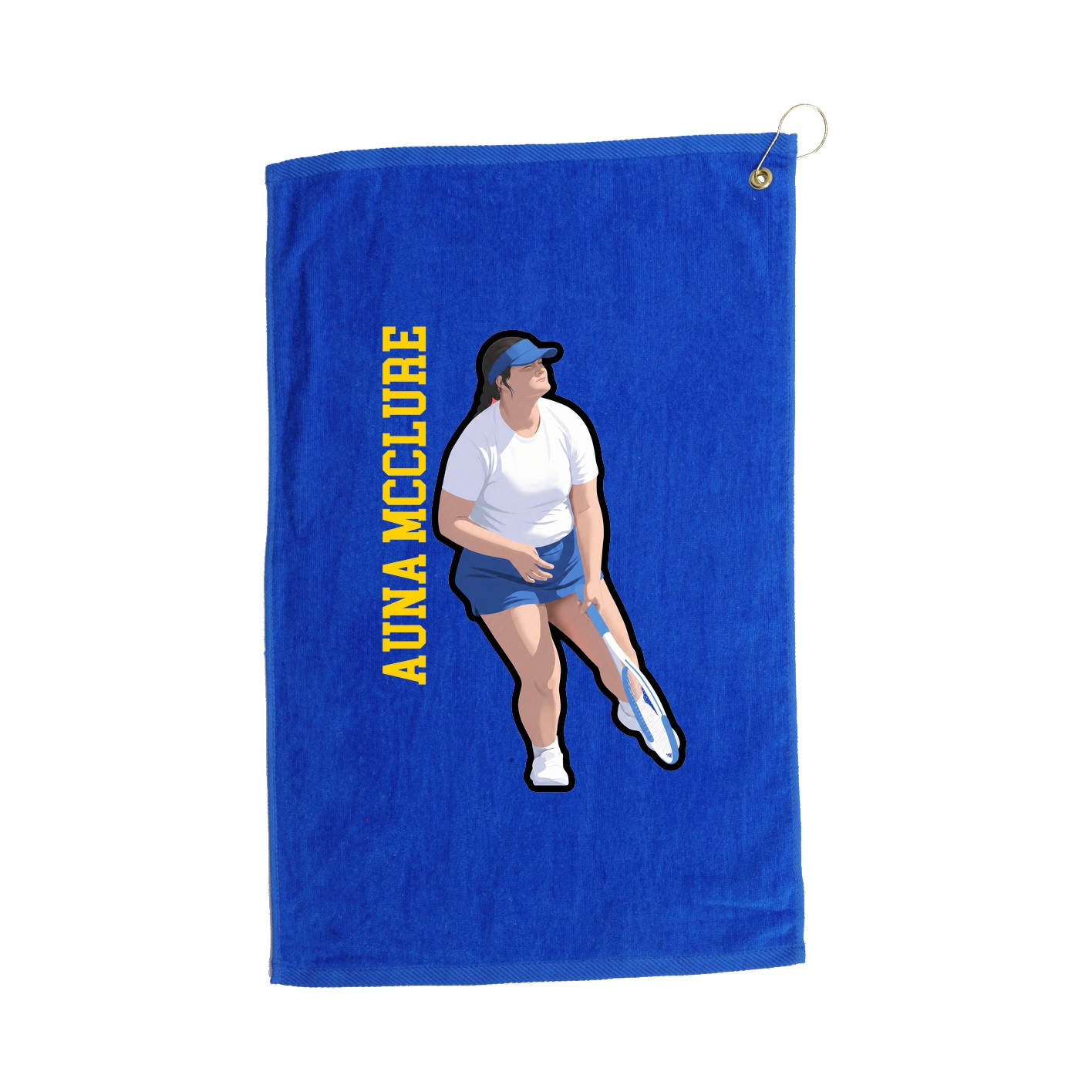 Golf Towel — Name Vertical in Royal