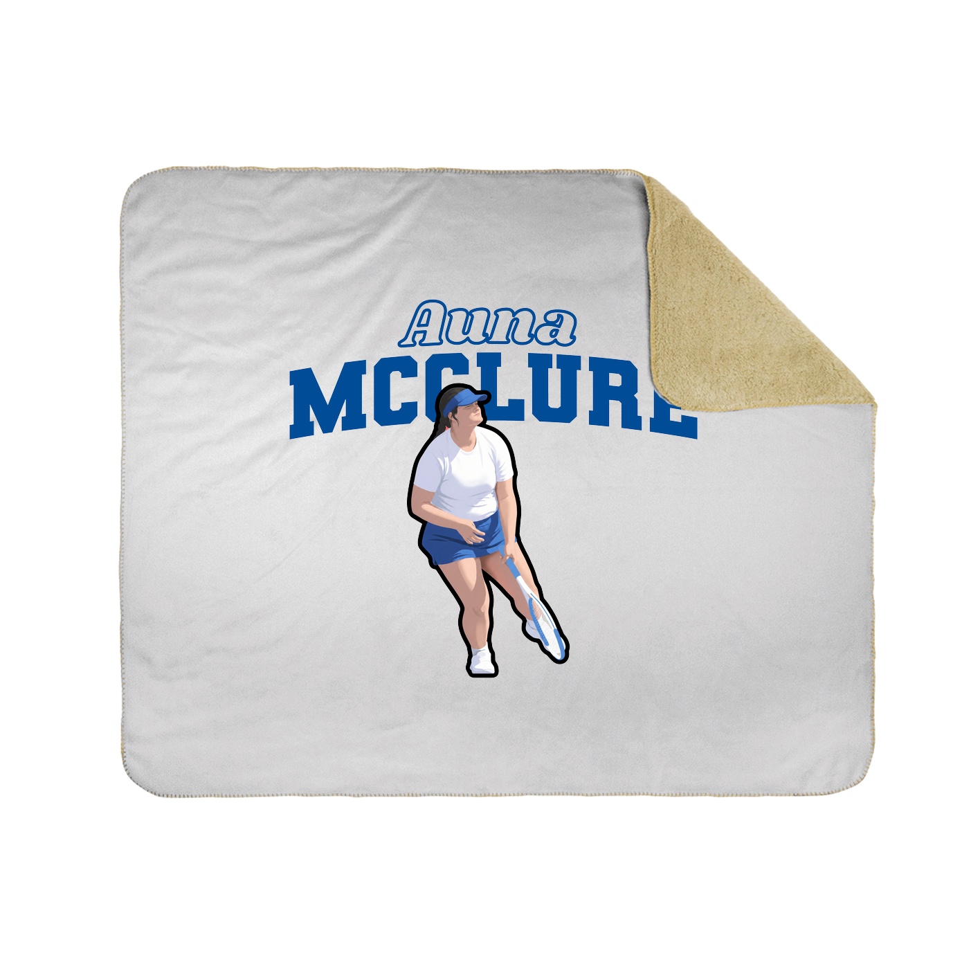 Throw Blanket — Name Arch in White