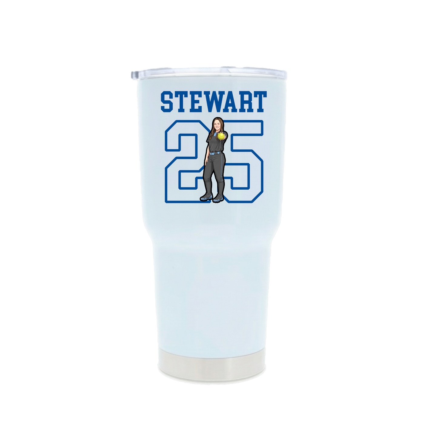30oz Stainless Steel Tumbler — Shirsey in White