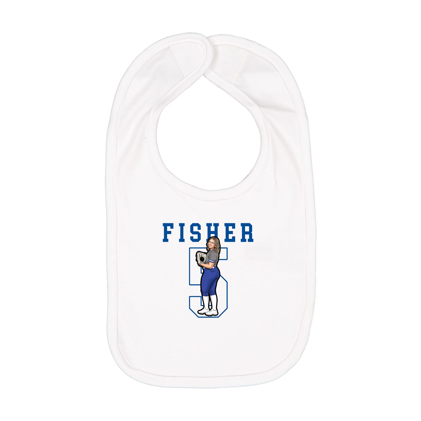 Infant Bib — Shirsey in White