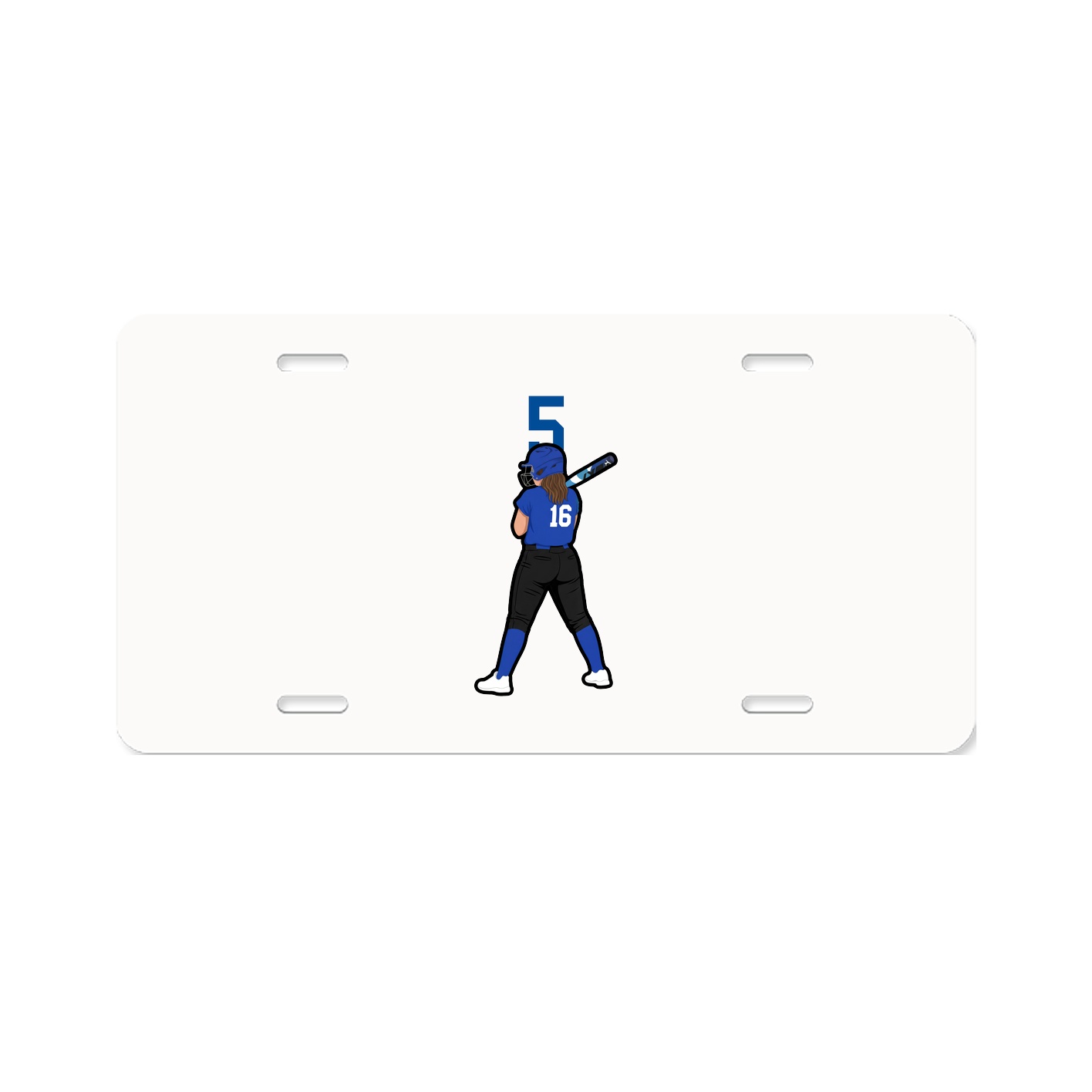 License Plate — Number Top in Classic