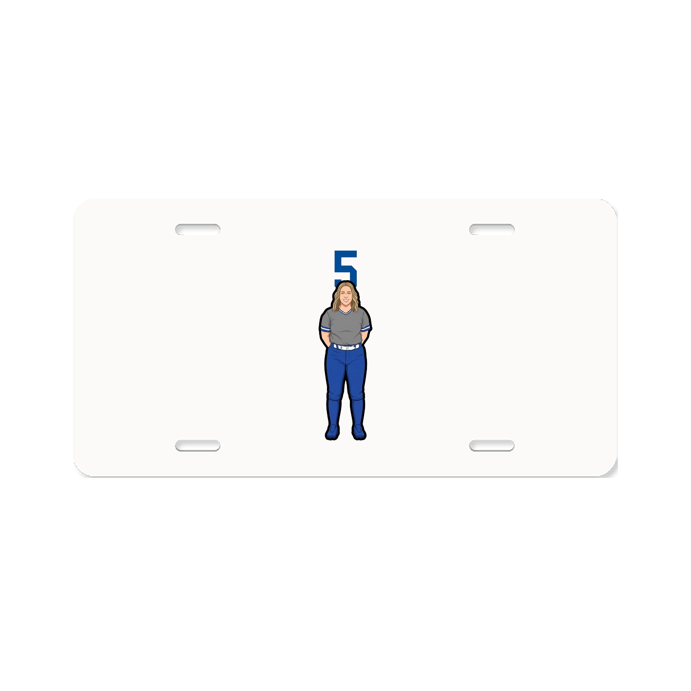 License Plate — Number Top in Classic