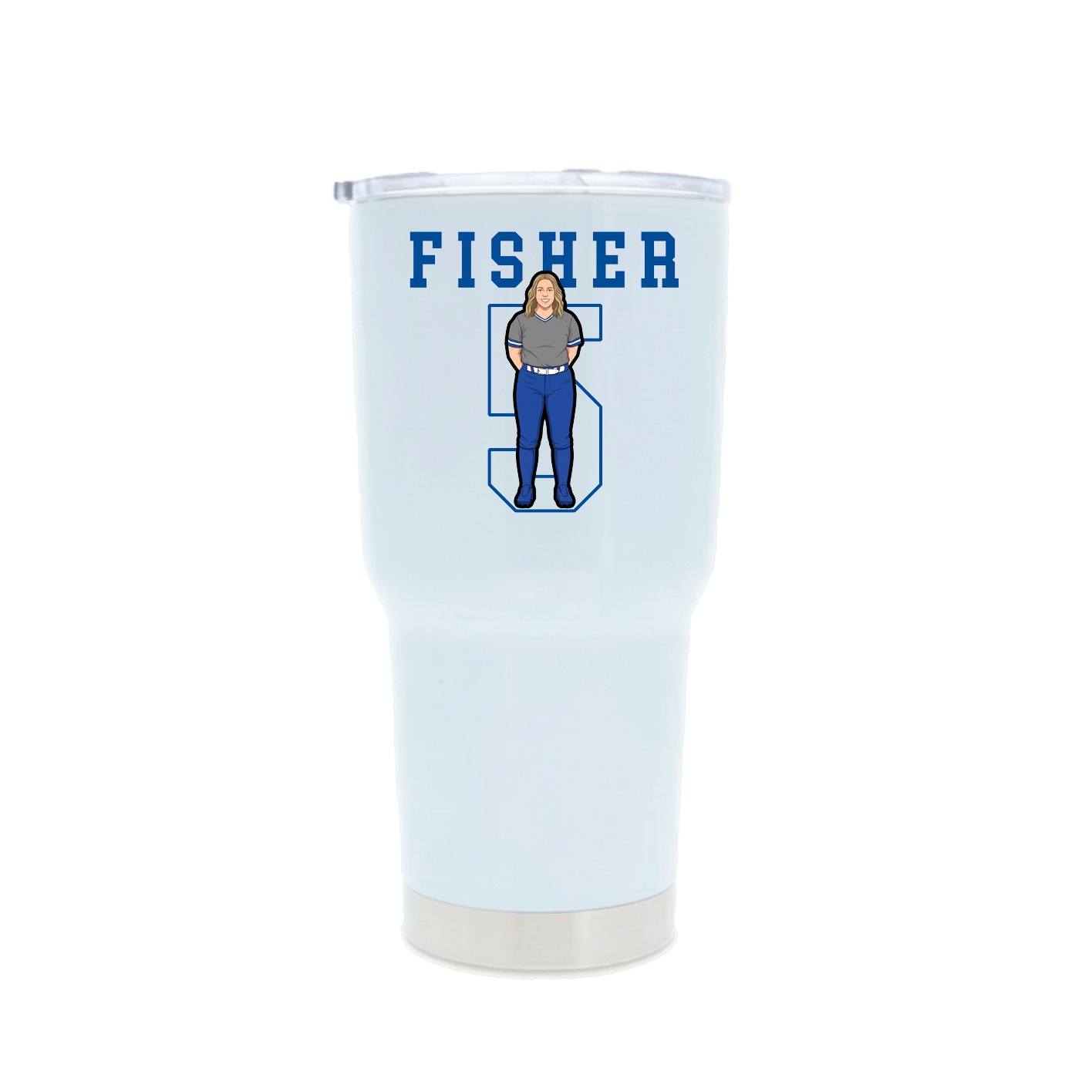 30oz Stainless Steel Tumbler — Shirsey in White