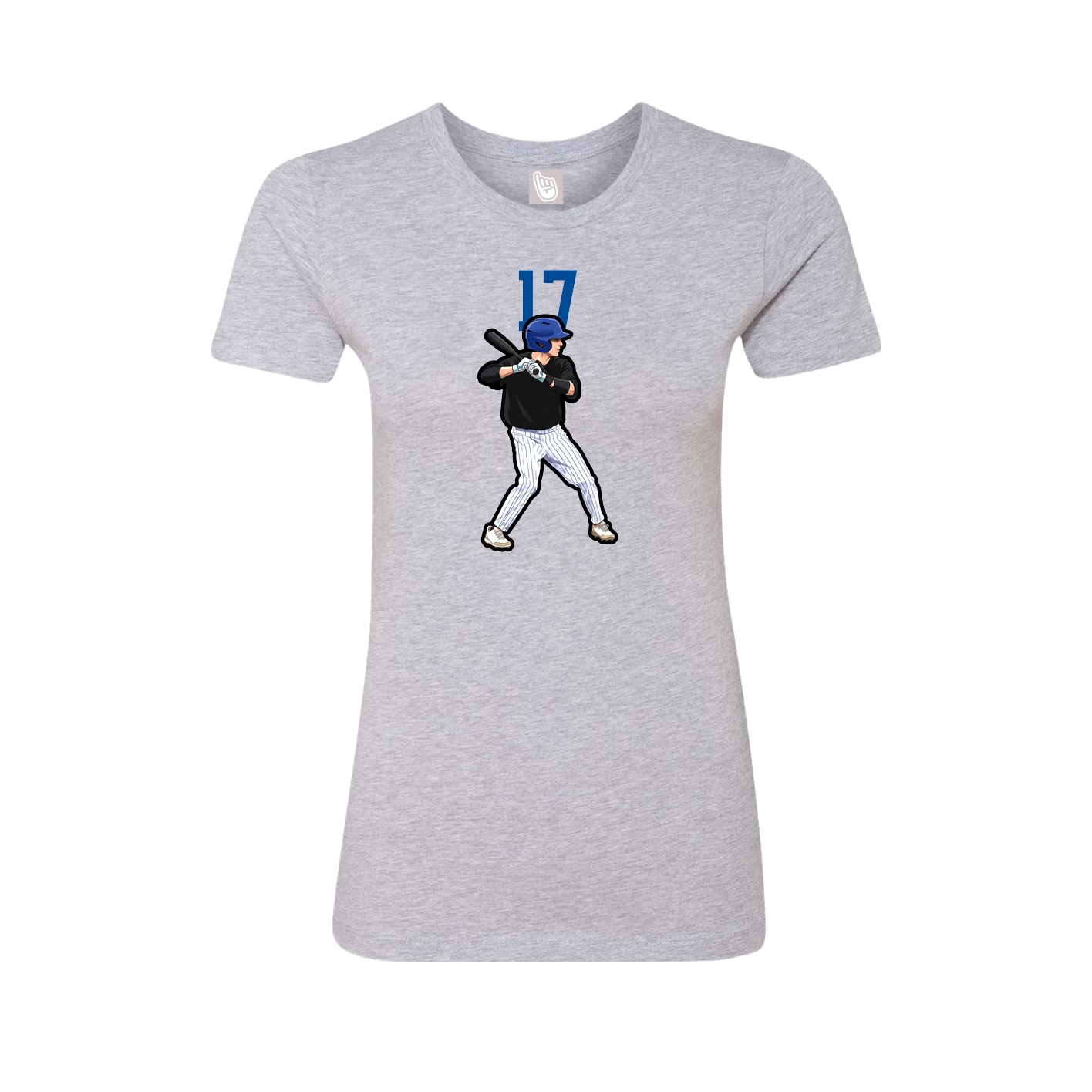 Womens Tee — Number Top in Grey