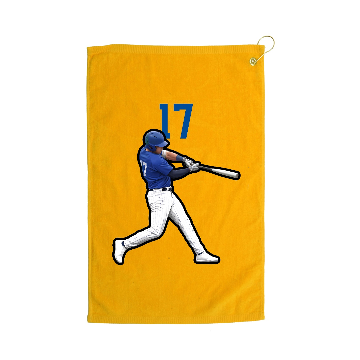 Golf Towel — Number Top in Gold