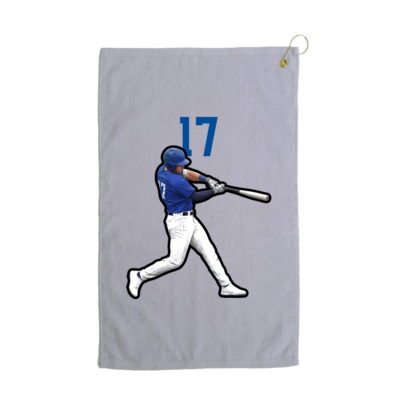 Golf Towel — Number Top in Grey