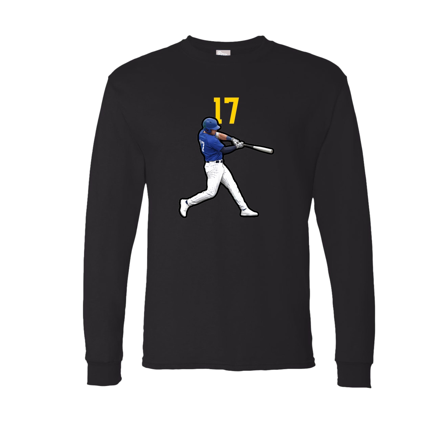 Long Sleeve Tee — Number Top in Black