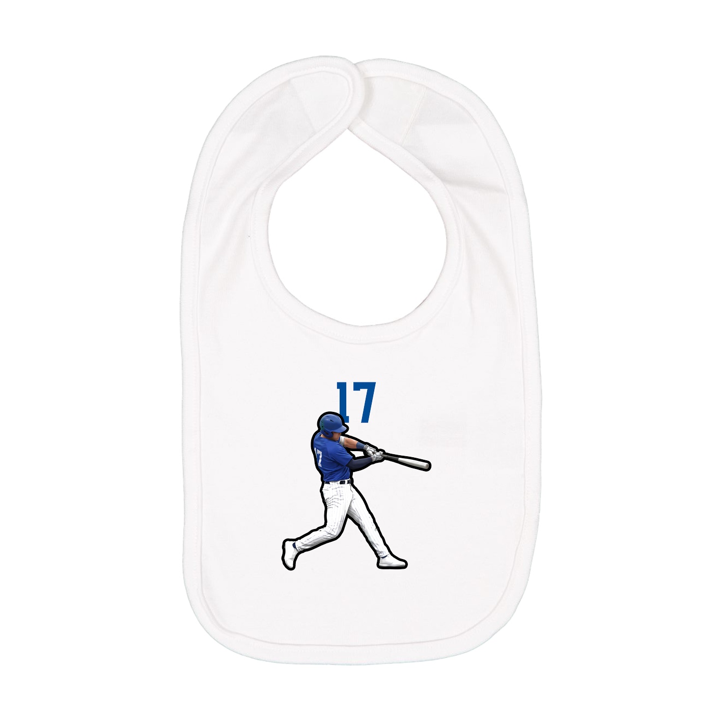 Infant Bib — Number Top in White
