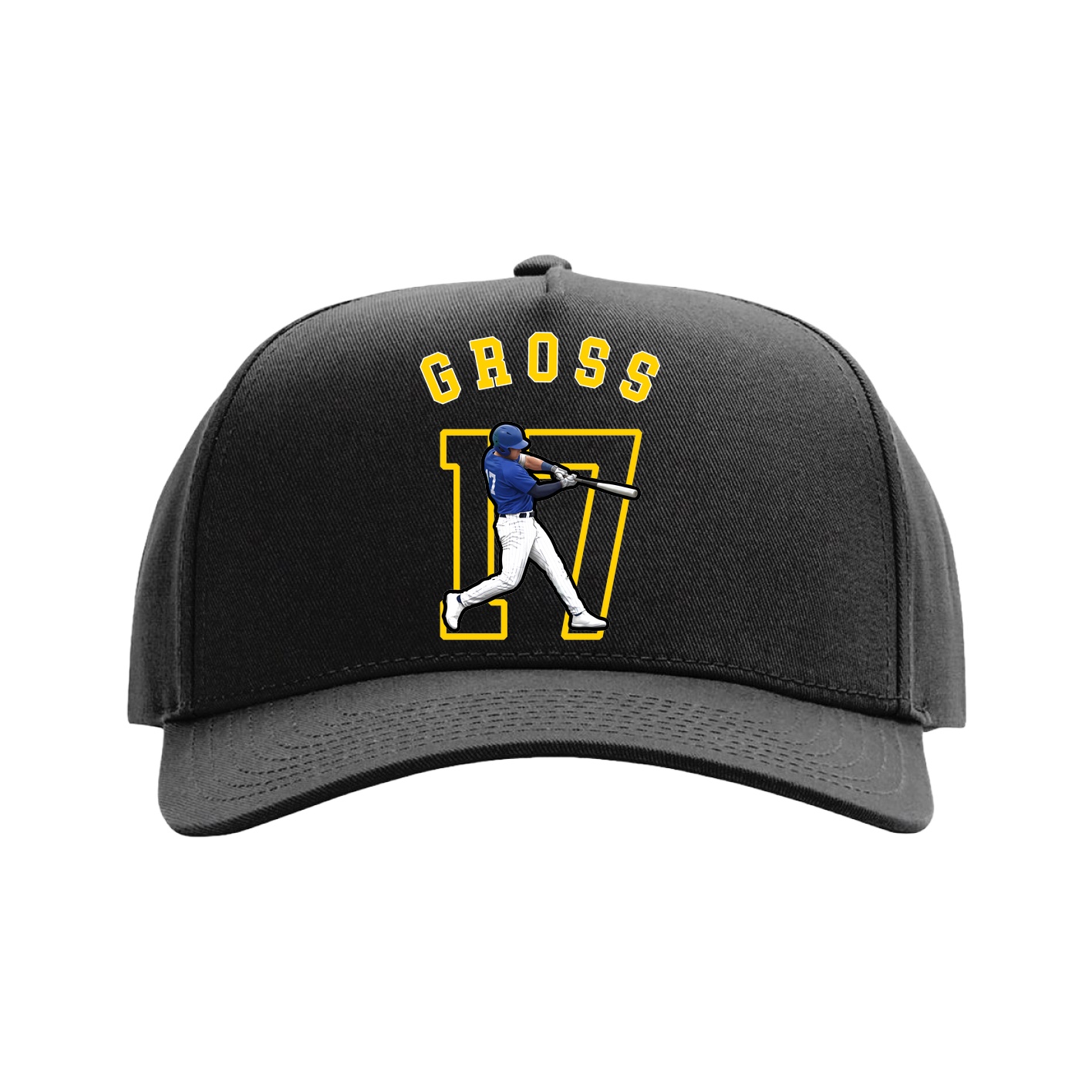 Full Fabric Five-Panel Champ Cap — Shirsey Arch in Black