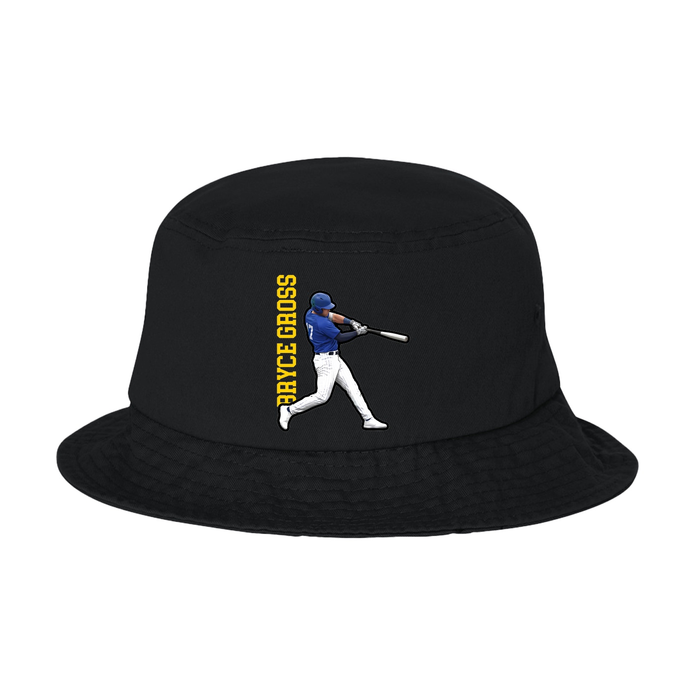 Bucket Cap — Name Vertical in Black