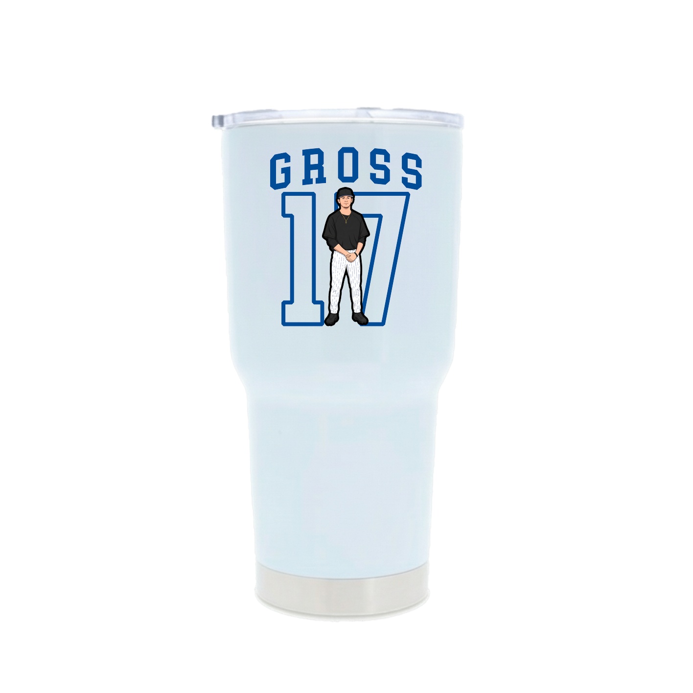 30oz Stainless Steel Tumbler — Shirsey in White