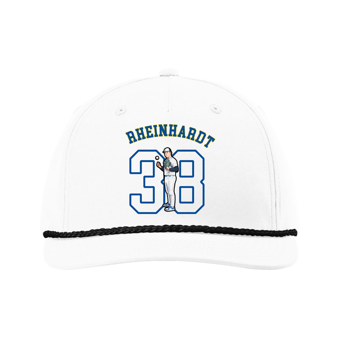 Five-Panel Classic Rope Cap — Shirsey Arch in White
