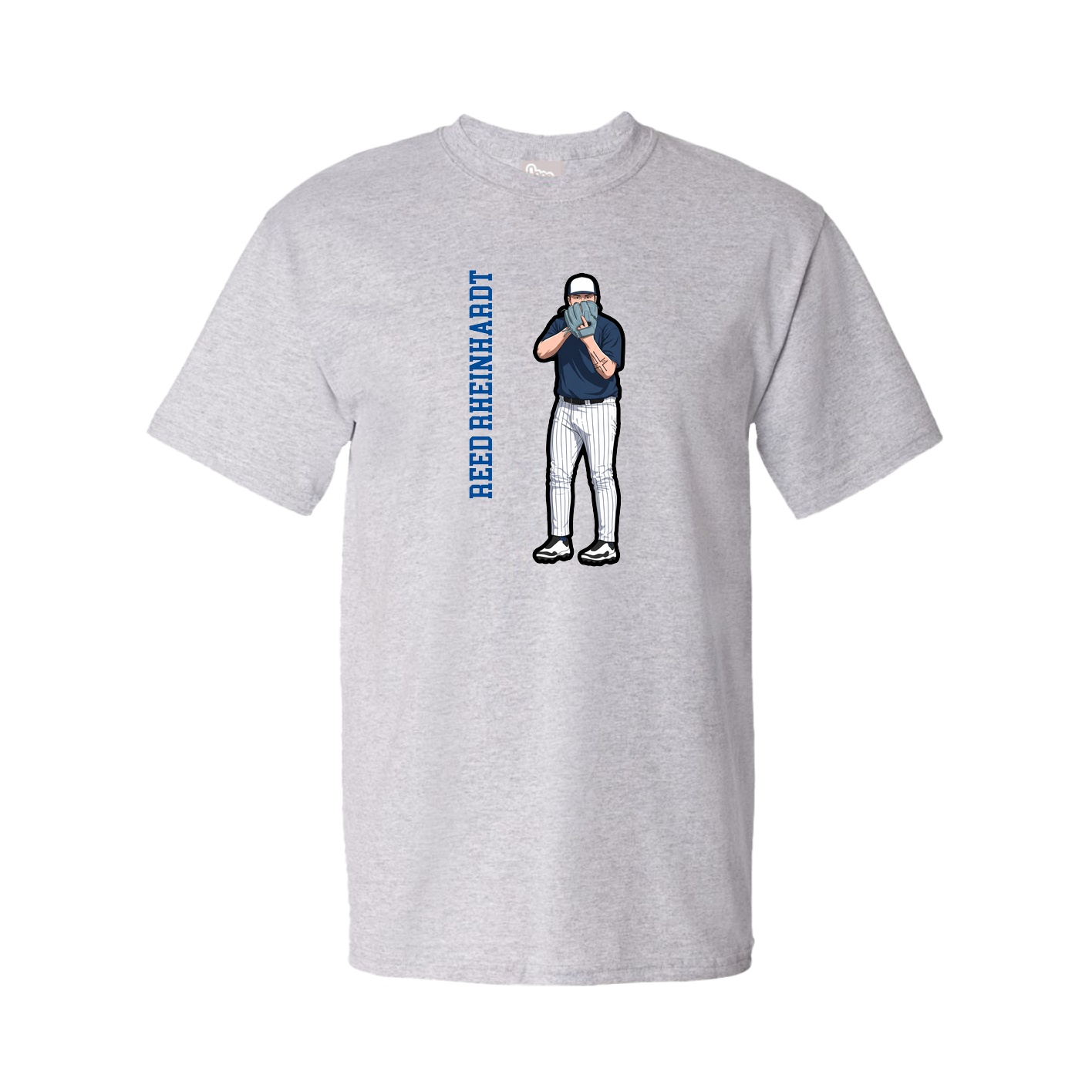 Tee — Name Vertical in Grey