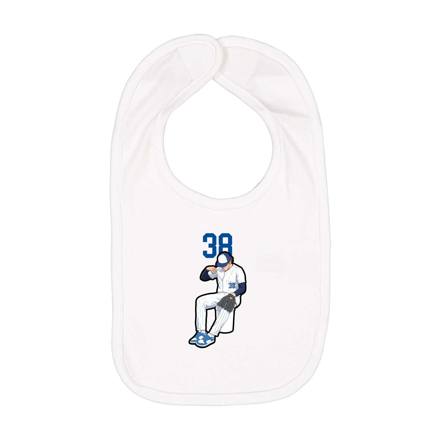 Infant Bib — Number Top in White