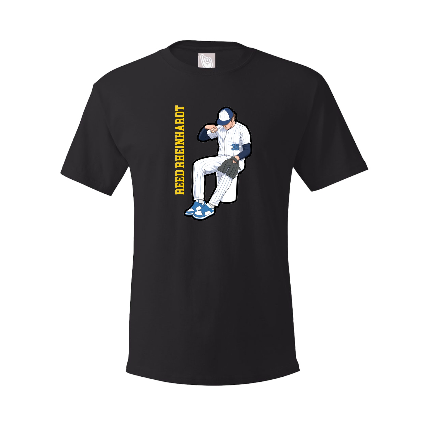 Youth Tee — Name Vertical in Black