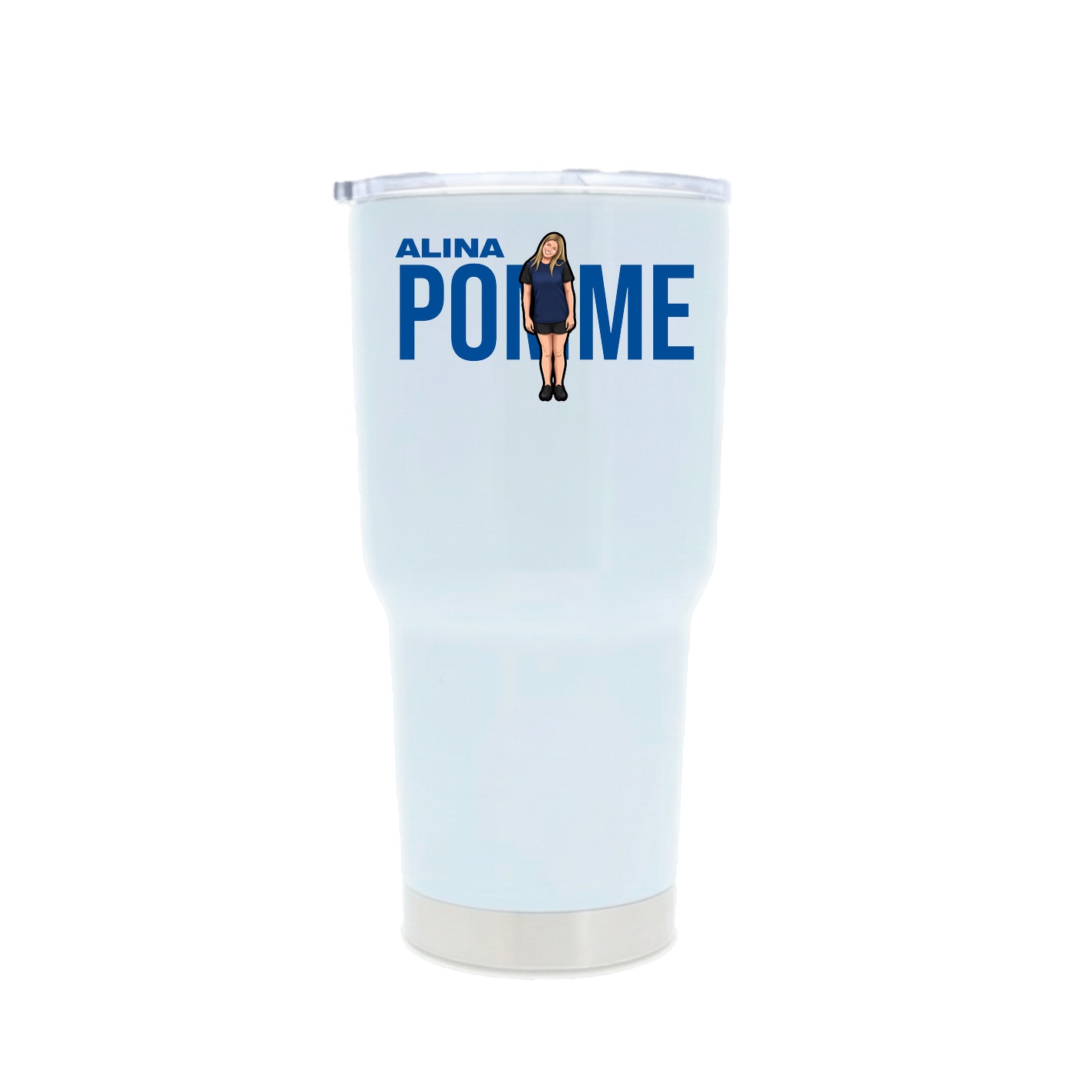30oz Stainless Steel Tumbler — Player Name in White