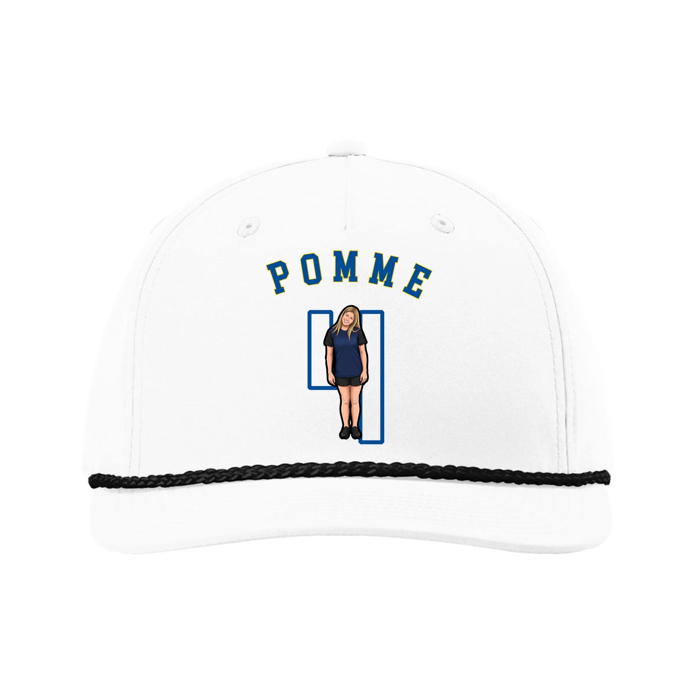 Five-Panel Classic Rope Cap — Shirsey Arch in White