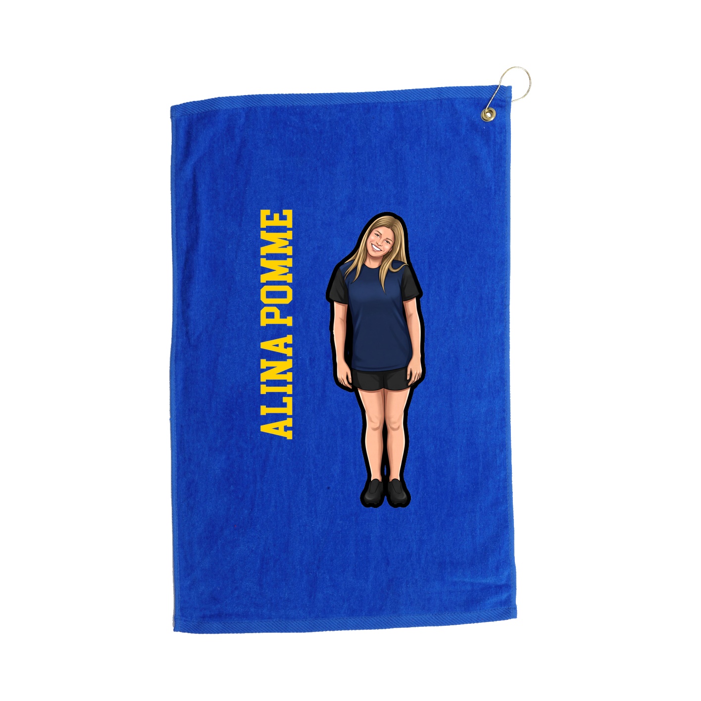 Golf Towel — Name Vertical in Royal