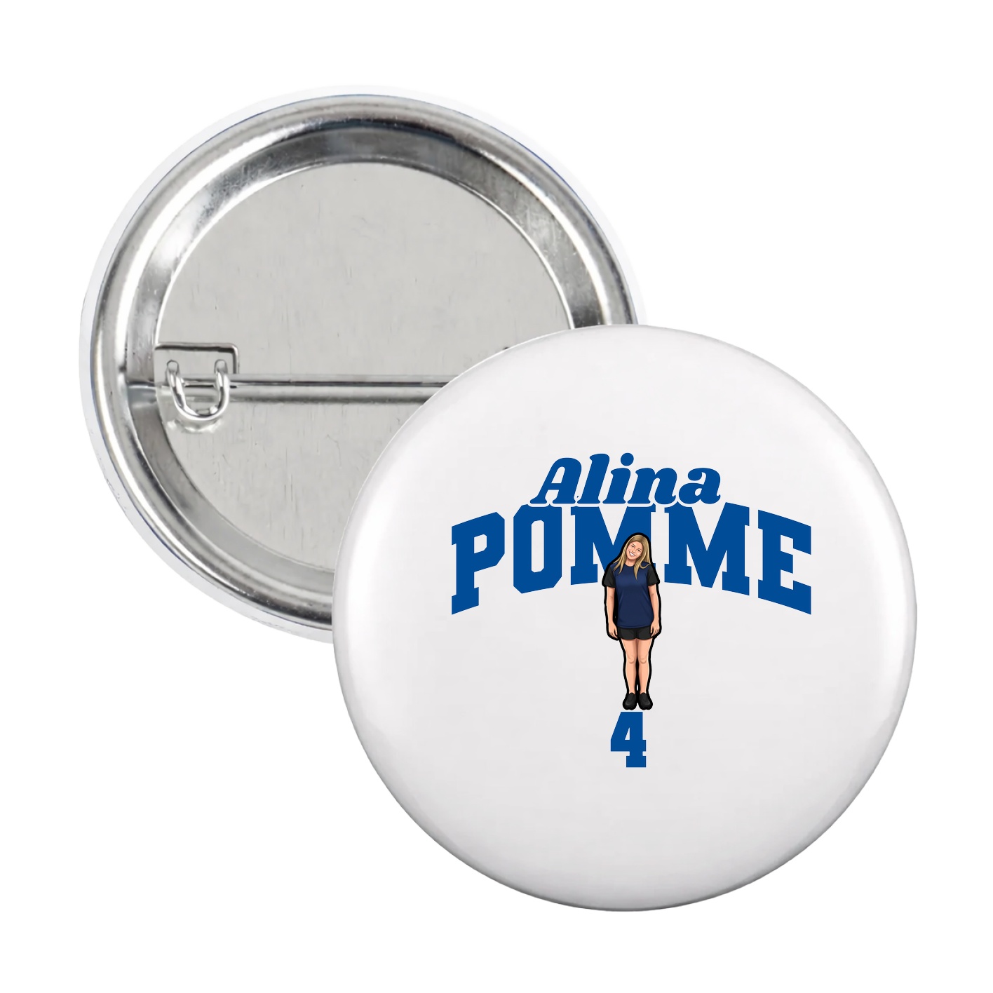Game Day Button — Signature Arch in White