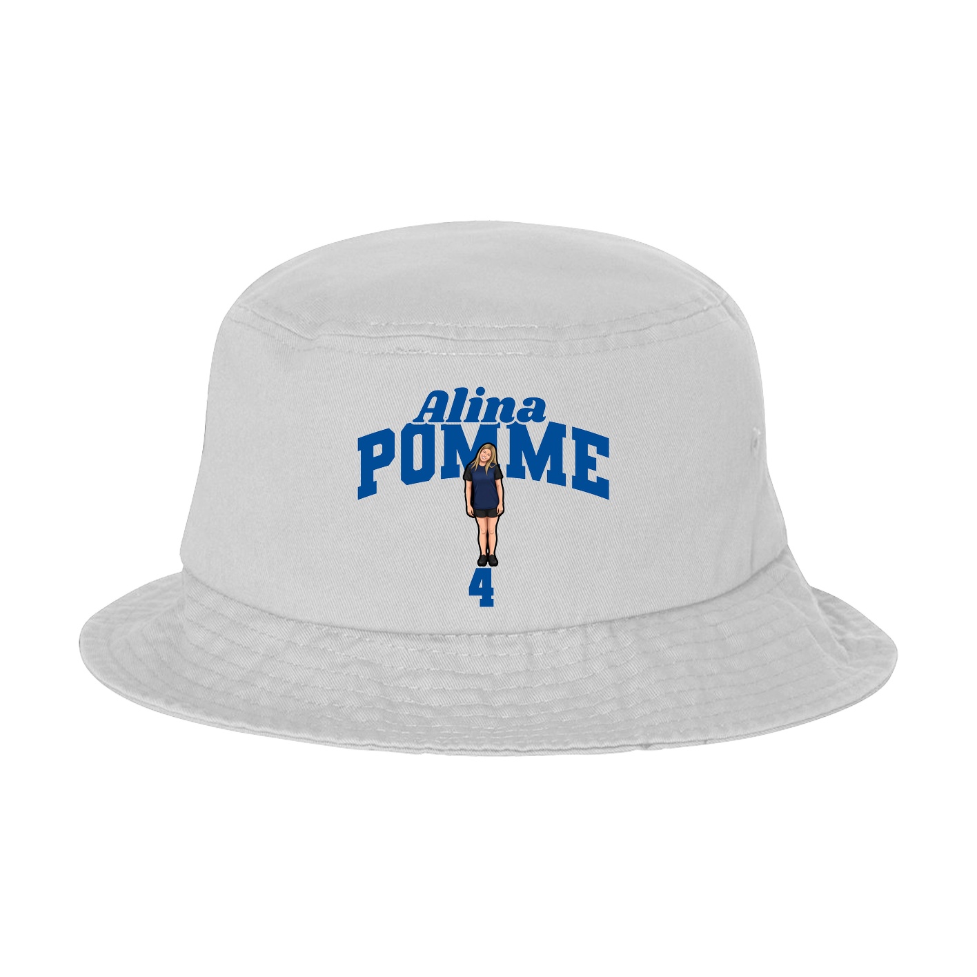 Bucket Cap — Signature Arch in White