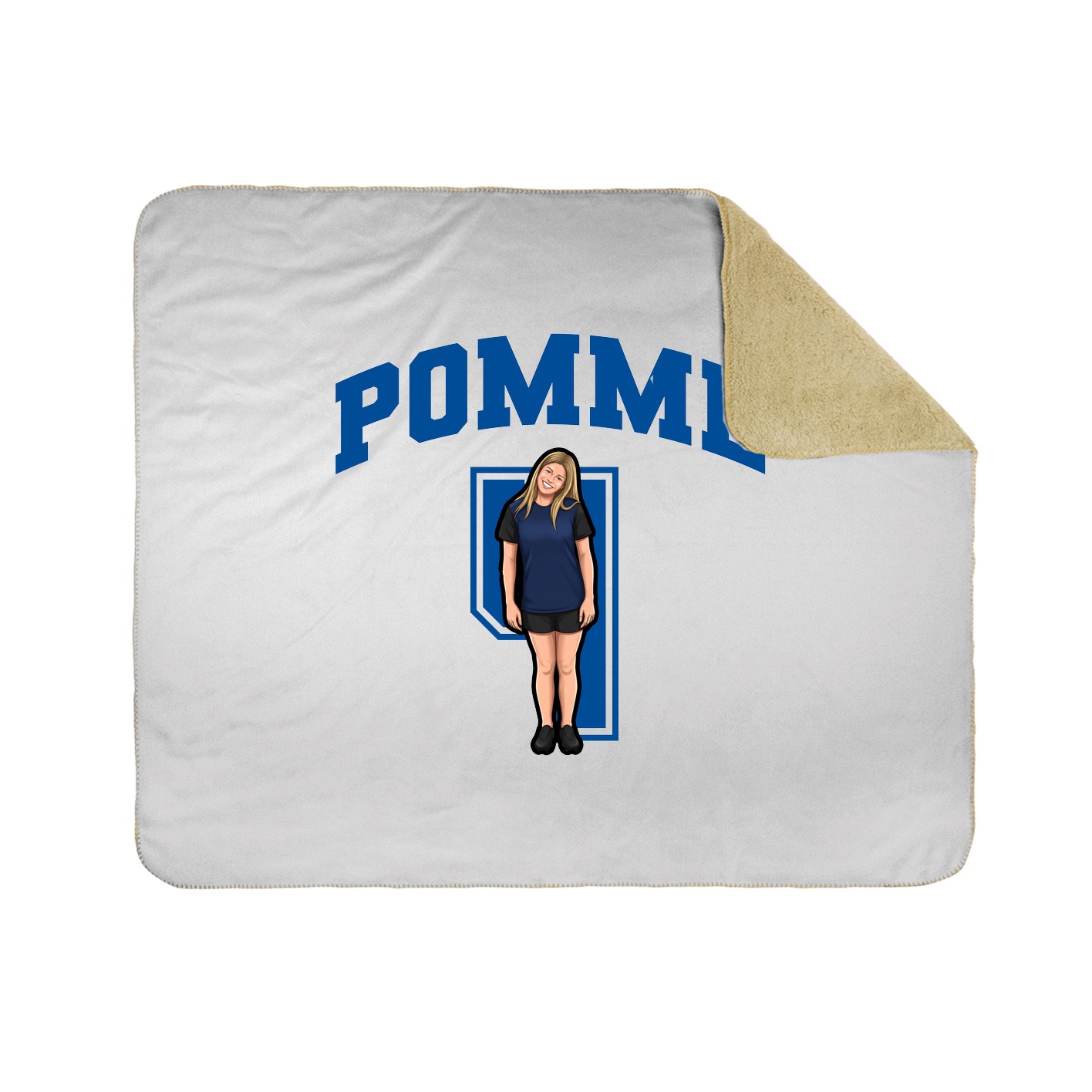 Throw Blanket — Number in White