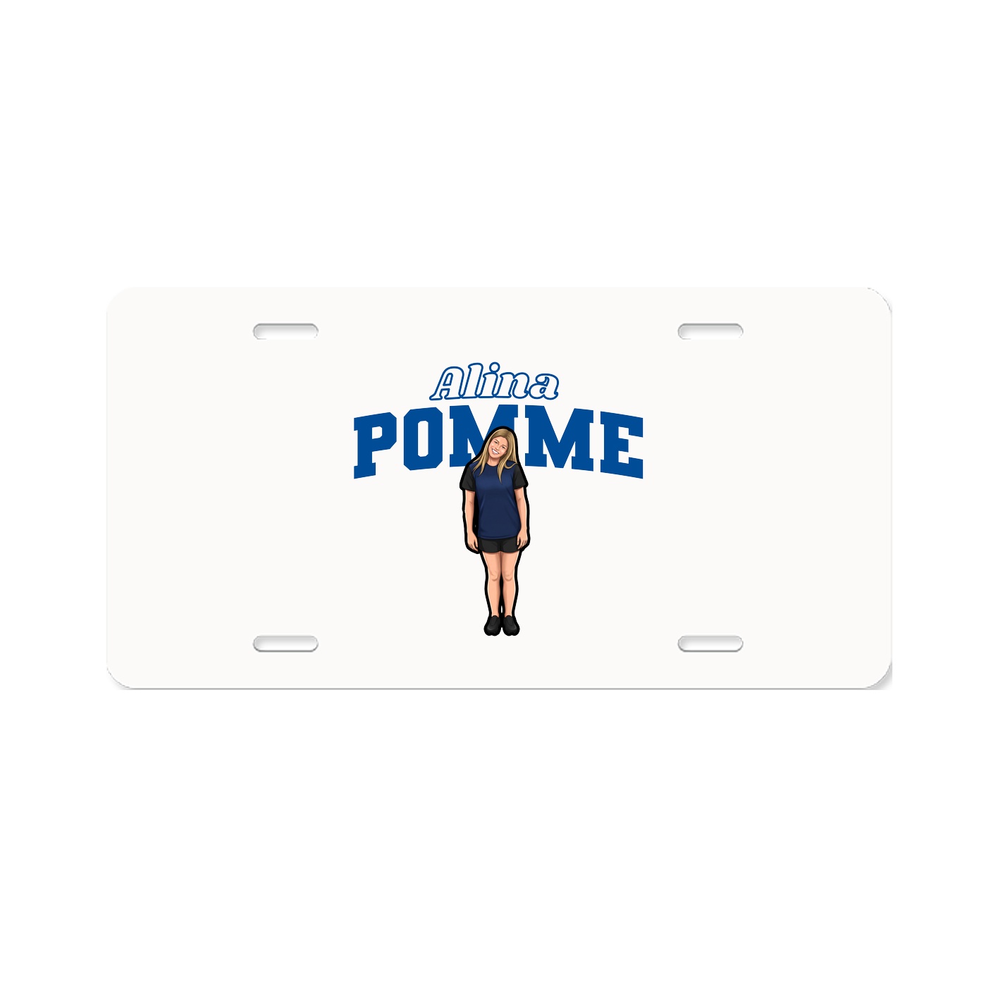 License Plate — Name Arch in Classic