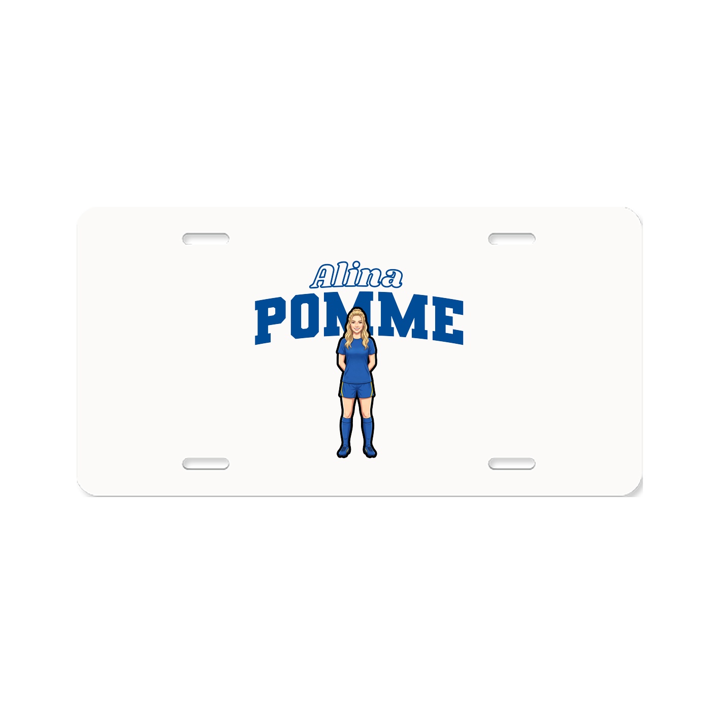 License Plate — Name Arch in Classic