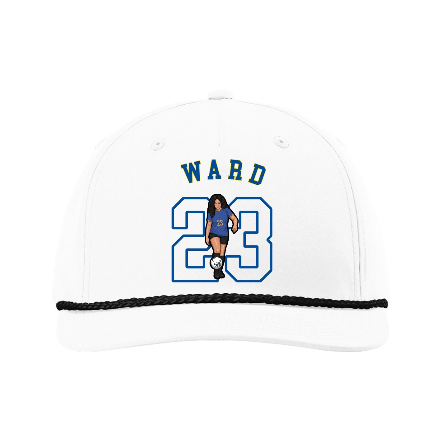 Five-Panel Classic Rope Cap — Shirsey Arch in White
