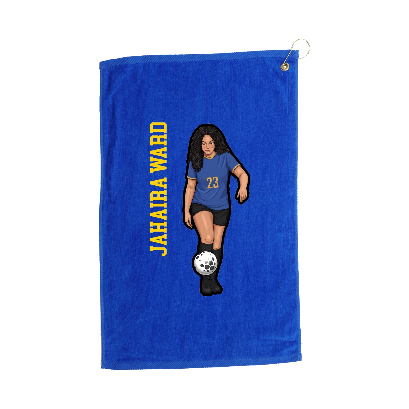 Golf Towel — Name Vertical in Royal
