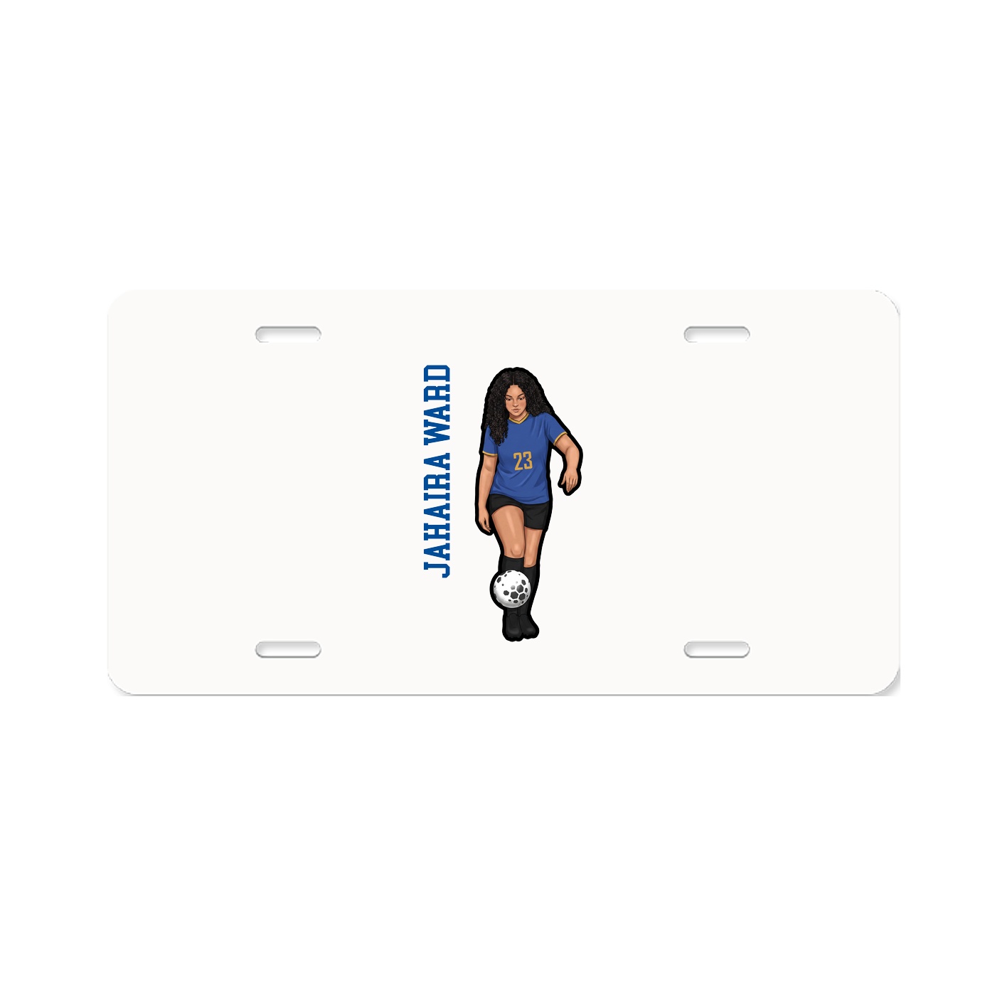 License Plate — Name Vertical in Classic