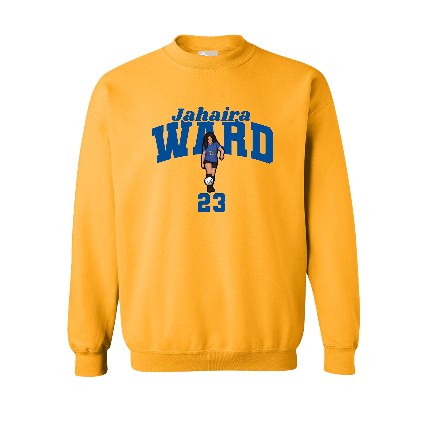 Fleece Crew — Signature Arch in Gold