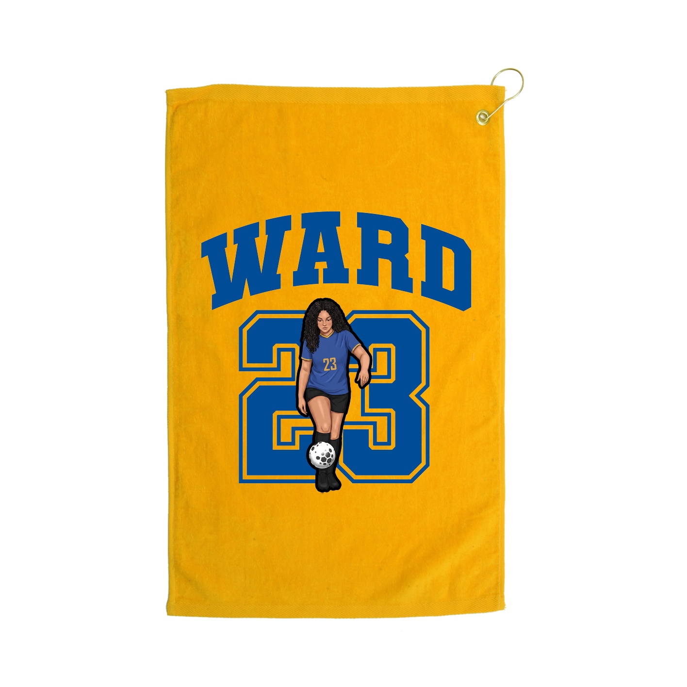 Golf Towel — Number in Gold