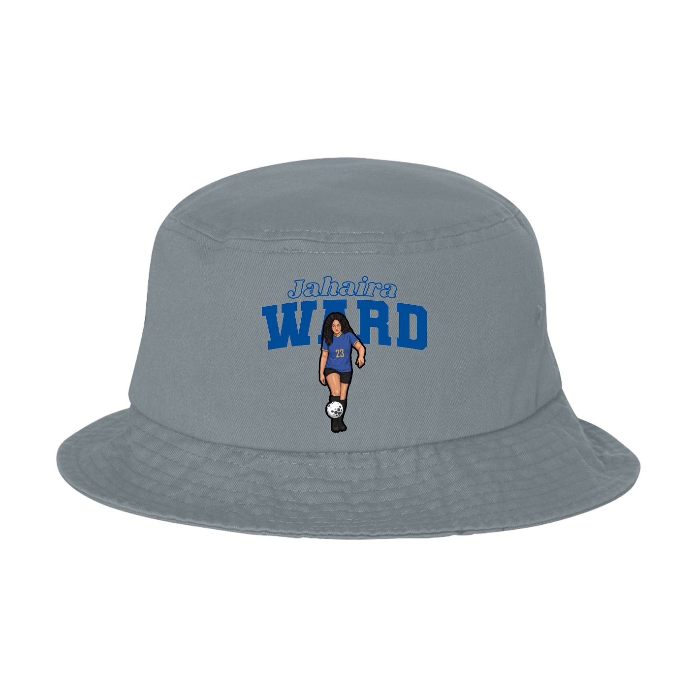 Bucket Cap — Name Arch in Grey
