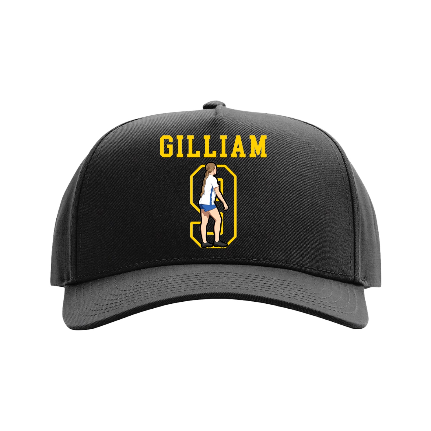 Full Fabric Five-Panel Champ Cap — Shirsey in Black