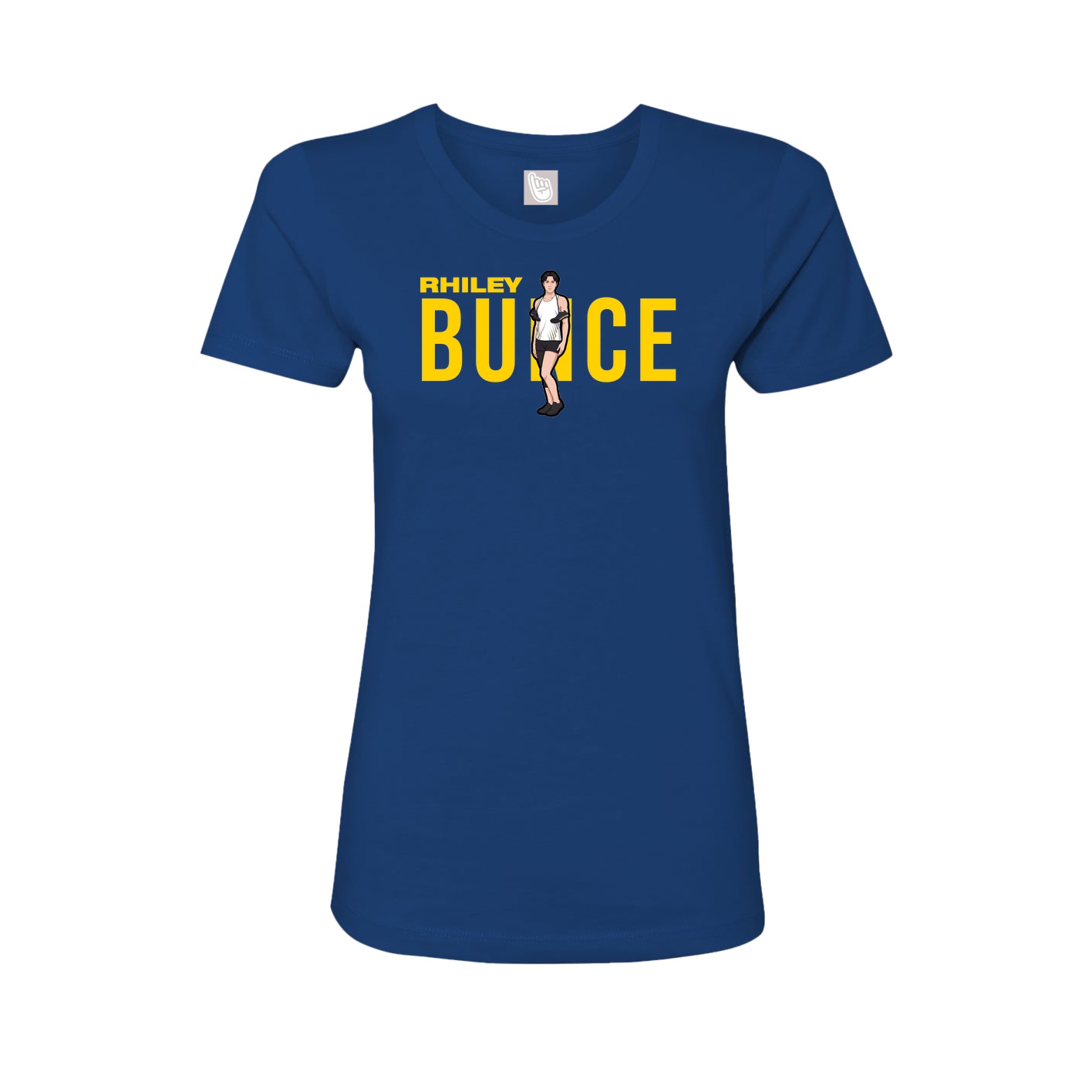 Fitted Women's Tee — Player Name in Royal