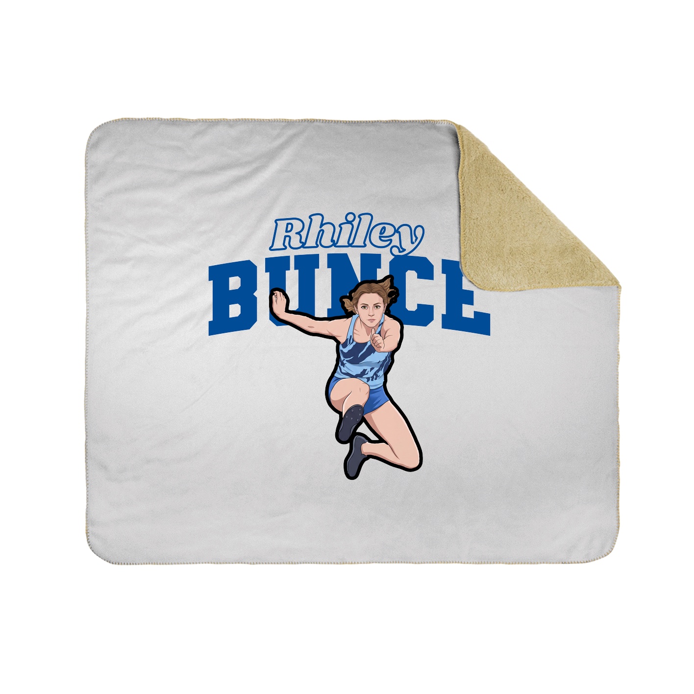 Throw Blanket — Name Arch in White