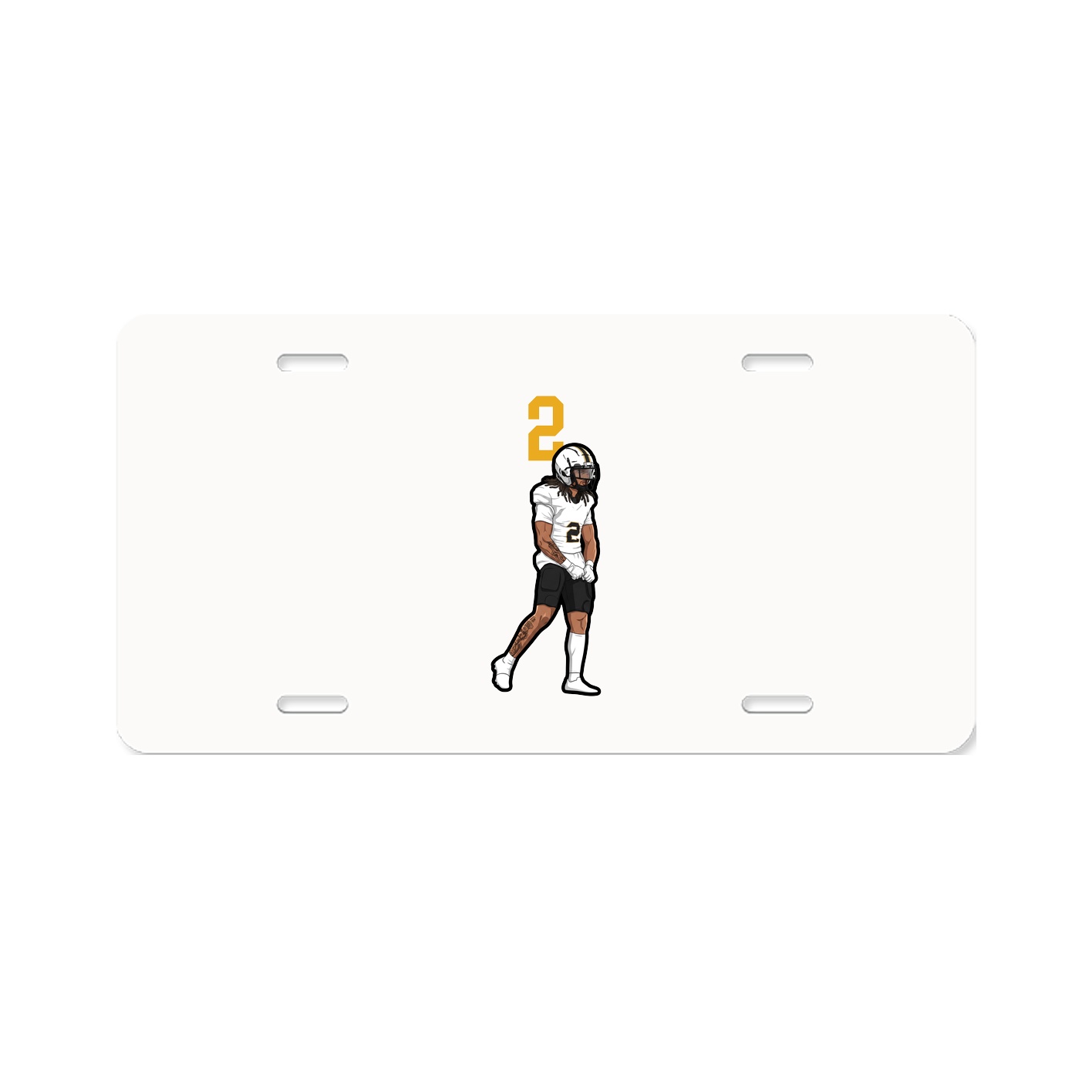 License Plate — Number Top in Classic