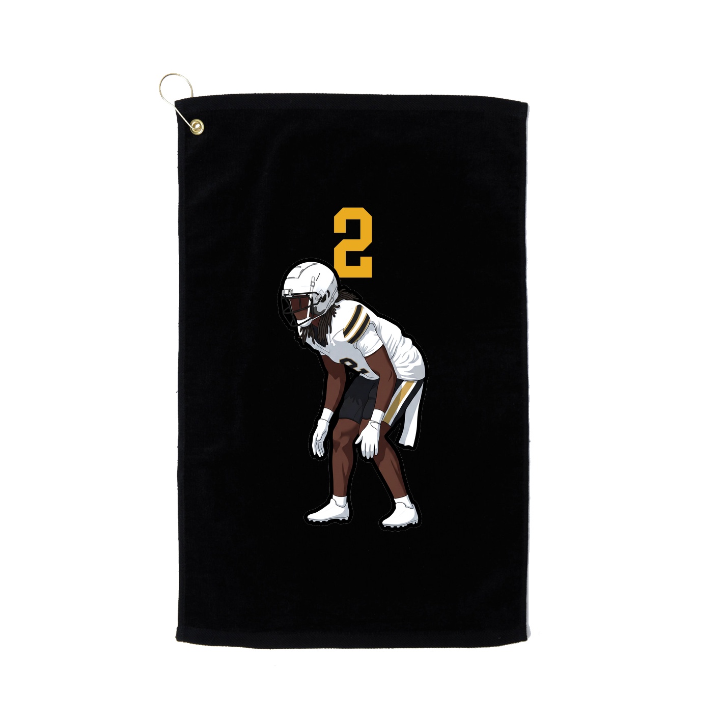 Golf Towel — Number Top in Black
