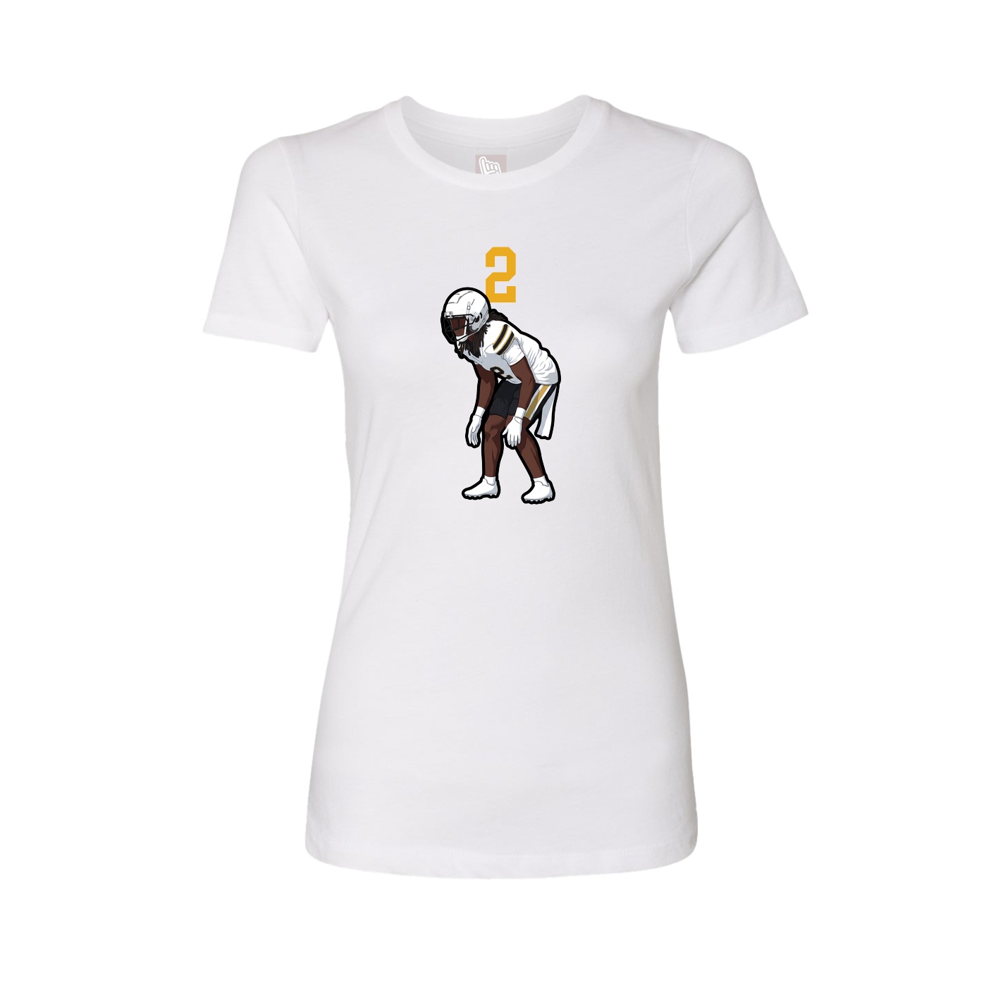 Womens Tee — Number Top in White