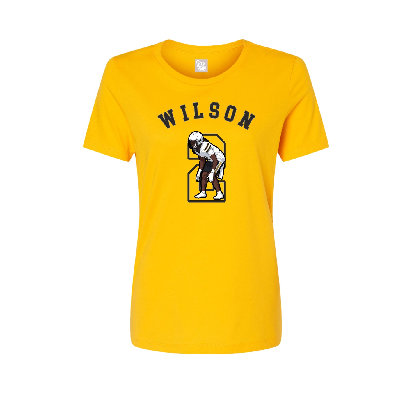 Fitted Women's Tee — Shirsey Arch in Gold