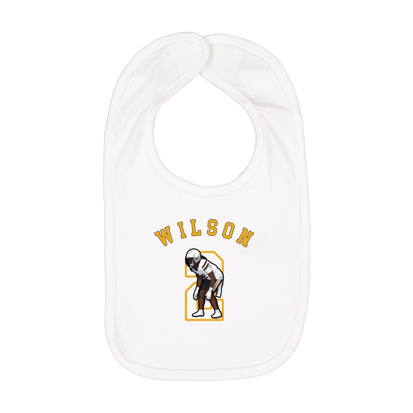 Infant Bib — Shirsey Arch in White